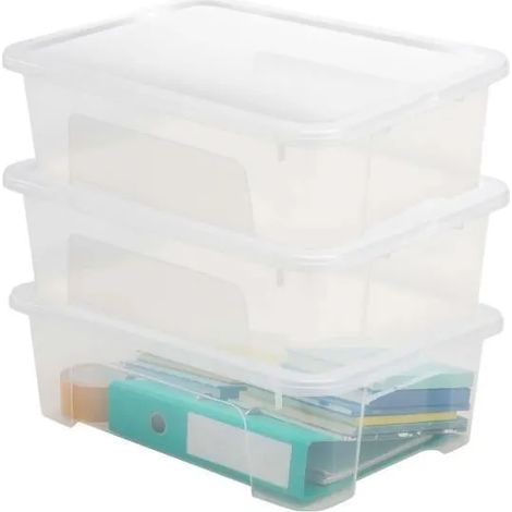 Scatola portaoggetti paperflow view capacità 25 l trasparente