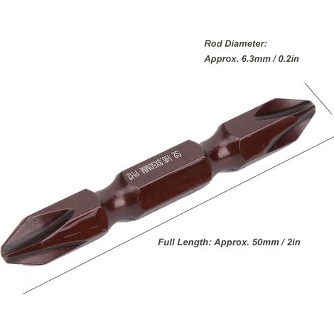 10 embouts de tournevis Phillips double extrémité H6,350 mm (1/5)