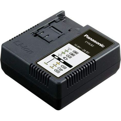 Panasonic EY0L82B Chargeur batterie Li-ion noir ergonomique (1/3)