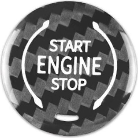 Faser-Auto-Motor-Stopp-Tasten-Abdeckungsaufkleber für C8 Corvette Z51 2020 2021 Zubehör (1/5)