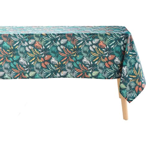 Rechteckige Tischdecke STYLIS BLUE, 145 x 240 cm, blau mit Druck