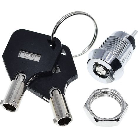 Verrou de sécurité rétractable en acier inoxydable de 12 mm avec 2 clés, pour une installation domestique et un usage quotidien.-AquaForge