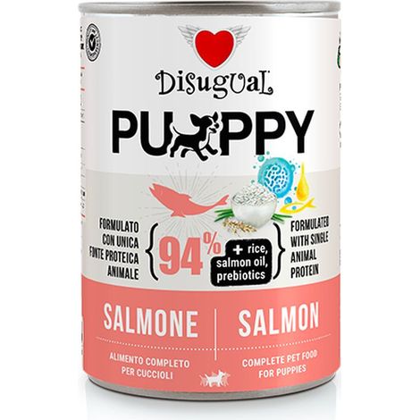 Disugual Dog Puppy Salmone - Lattina 400 Gr - Cibo Umido Cani