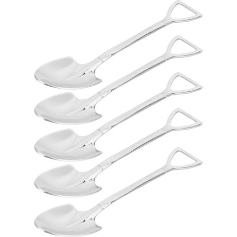 5-teiliges Teelöffel-Set aus Edelstahl 304 für Desserts, Eiscreme und Kuchen (1/5)