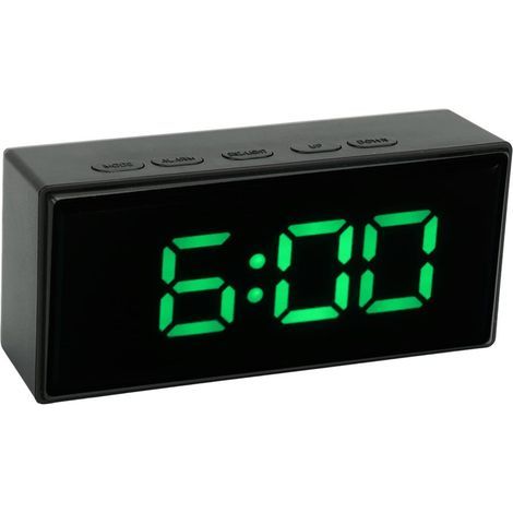 Réveil numérique avec capteur de température–Affichage LED vert–Rétroéclairage intelligent Design moderne pour chambre ou bureau (1/5)