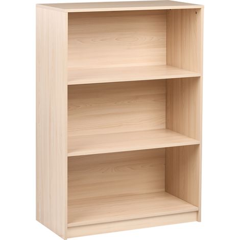 Estantería de 3 niveles librería estilo minimalista aglomerado 80 x 40 cm marrón claro Zehna