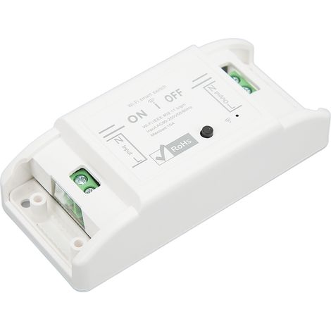 Interrupteur Connecté WiFi avec Relais Intégré, Commande à Distance via Application Mobile, Compatible 90‑250V AC pour Éclairage, Ventilation et Appareils Électroménagers (1/5)