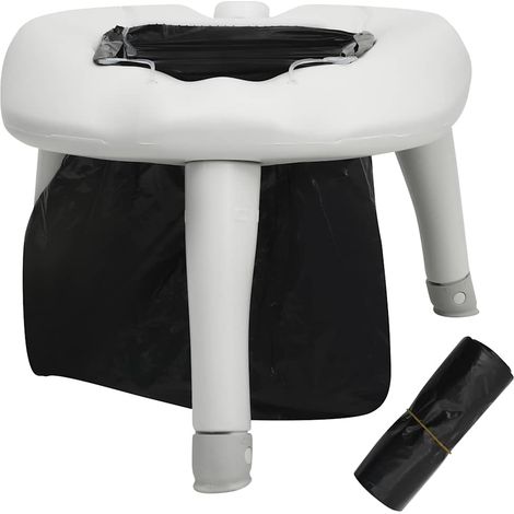 vidaXL Inodoro de camping con bolsas 200 kg (1/2)