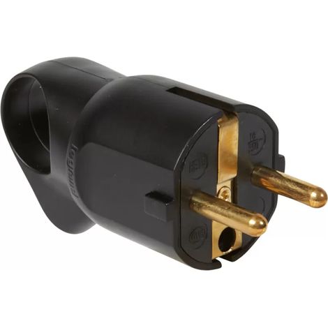 LEGRAND 050328 2P + TT 16A Stecker mit schwarzem Zugring (1/2)