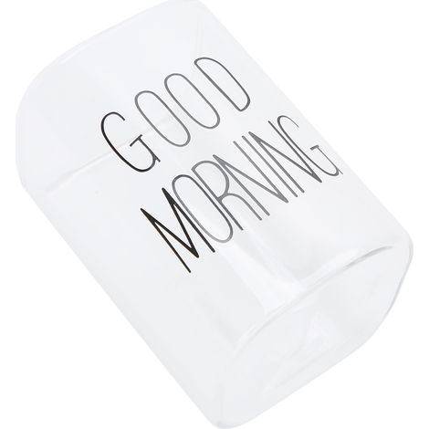 240 ml klares Milchglas, innovative Kaffeetasse, Teeglas, Trinkglas für Zuhause und Geschäft, schwarzes Etikett. (1/5)