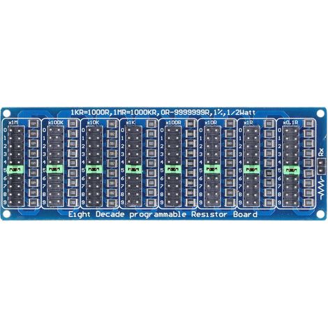 Carte de résistance Programmable, bornier à vis 0,1R à 9999999R, composant électronique de précision à 8 sections (1/5)