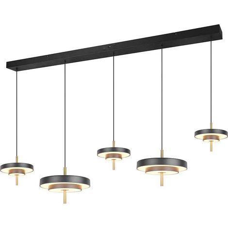 Hängelampe Pendelleuchte Esszimmerlampe LED Höhenverstellbar dimmbar CCT schwarz