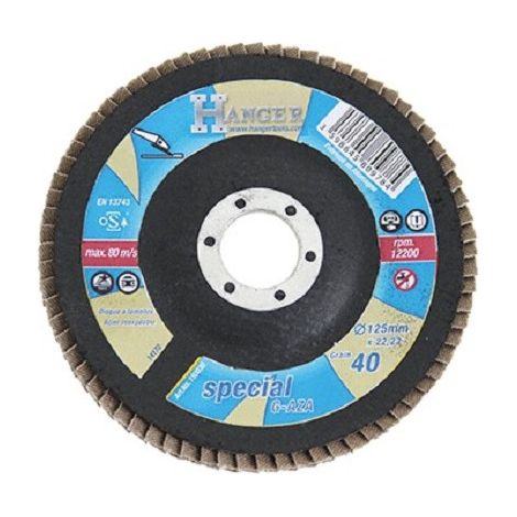 Disco de láminas de zirconio 125 mm grano 40