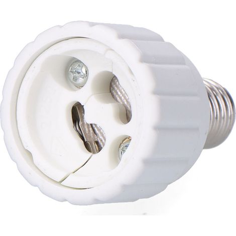 Convertitore da E14 a GU10, da 2 a 230 V, bianco, ø33 x 56 mm (confezionato in termoretraibile)