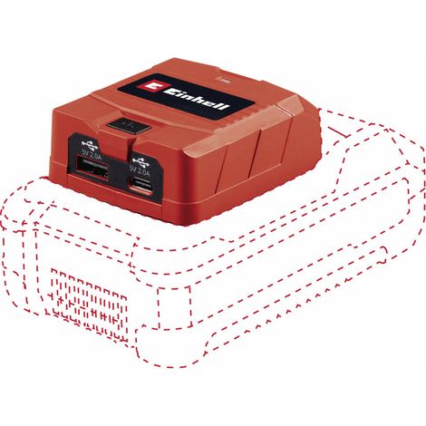 Einhell Classic USB-Akku-Adapter TC-CP 18 Li USB A/C Solo USB-Akku-Adapter