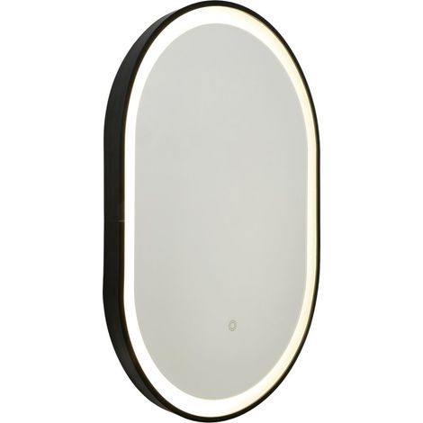 Litecraft Aves Bathroom 20W LED Mirror Light With Touch Control & Demist - Black (1/5)