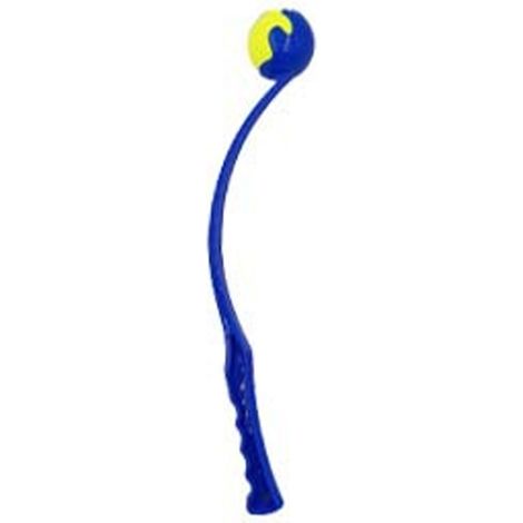 Lanzador de pelotas para perros con mango ergonómico: lanzador interactivo de pelotas de tenis para juegos y entrenamientos al aire libre. (1/5)