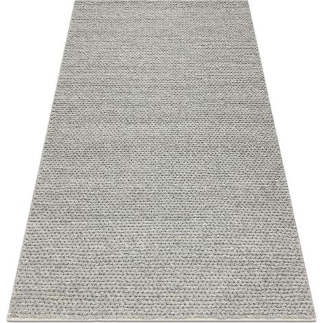 Tappeto in lana TAHAR 99004G grigio - TESSUTO A MANO, uniforme grey 90x150 cm