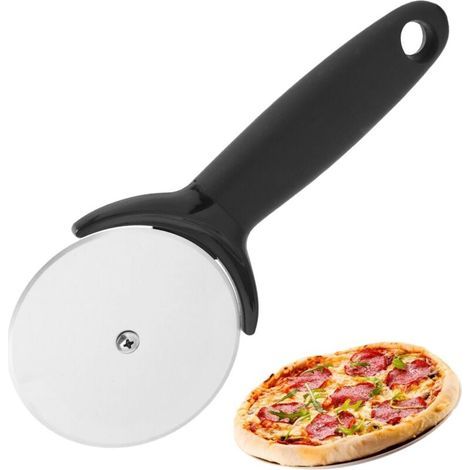 1pcs Roulette à Pizza - Coupe Pizza, pizza cutter, Coupe Pizza avec Lame en Acier Inoxydable, Poignée en ABS, Couvercle de Protection, pour Pizza, Pâte, Tartes (1/4)