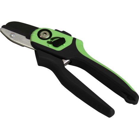 Sécateur à enclume ergonomique en métal 20,5 cm - Sécateur avec lame de précision en acier SK5 résistant - coupe branches pour rosiers et arbustes