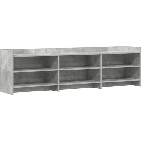 vidaXL Meuble TV 168 x 33 x 47 cm Gris béton Bois d'ingénierie