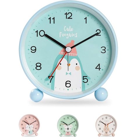RéVeil Enfant GarçOn Fille, RéVeil éDucatif pour Enfants -Jour/Nuit, Facile à RéGler Et à Piles, Veilleuse RéVeil De Voyage Silencieux Non Tic-Tac(Manchot) (1/5)