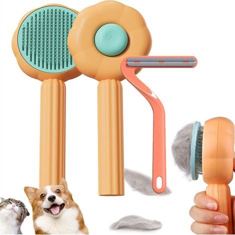 Brosse auto - nettoyante pour chien et chat (1/4)