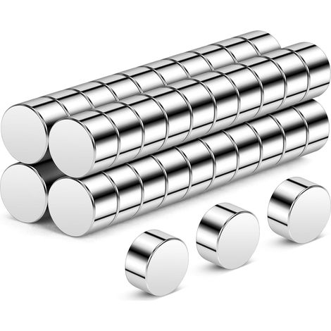 8×5mm 40 Pièces Aimant Néodyme Cylindrique, Petit Aimant Puissant pour Plaques Magnétiques, Réfrigérateurs et Bureaux (1/5)