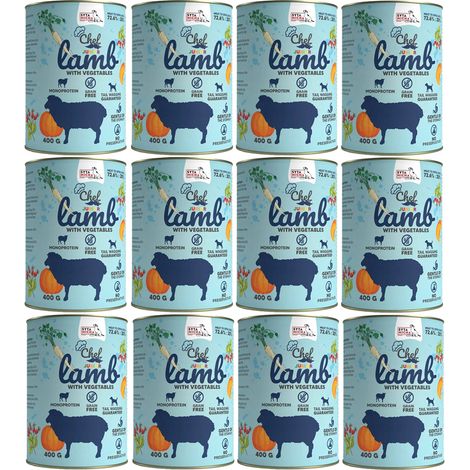 SYTA MICHA Lamm mit Gemüse Nassfutter für Hunde, Dose 12 x 400 g
