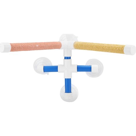Perchoir de Douche pour Perroquets avec Ventouses et Revêtement Anti-Dérapant (1/5)