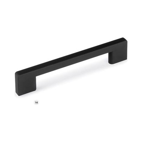 Manija para muebles Stockholm 150x30 mm, intereje 128 mm, ABS, acabado negro (1/2)