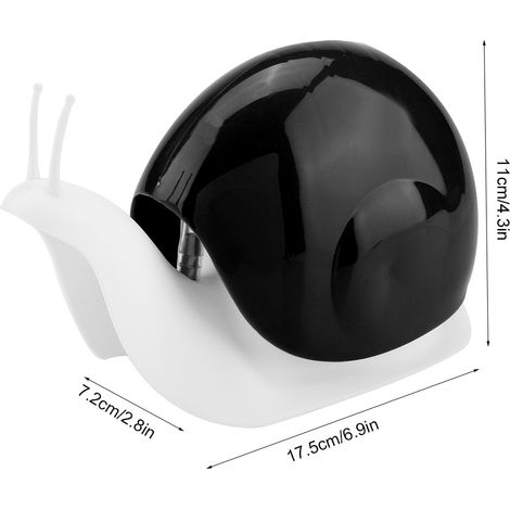 Distributeur de savon liquide et de lotion pour les mains en forme d'escargot, style pression, accessoires de salle de bain (noir) (1/5)