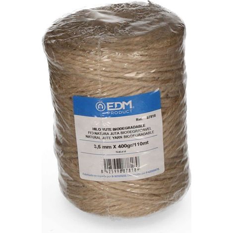 Biologisch abbaubarer Naturjutefaden EDM 3 mit Spule 400 g/110 m