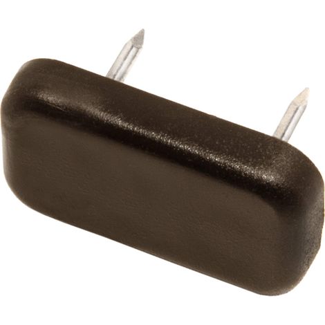 16 x Patins glisseurs en Plastique avec Clou/Bruns / 18x30 mm/rectangulaire/Pieds glisseurs en Plastique à Clou pour Meubles (1/3)