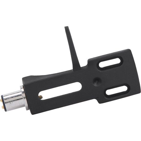 Support universel noir pour platine vinyle avec câbles d'alimentation intégrés (1/4)