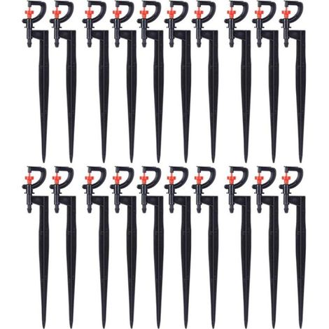 20 pièces Micro-arroseur, Rotation 360 degrés, Plastique durable, Jardin Agriculture (1/5)