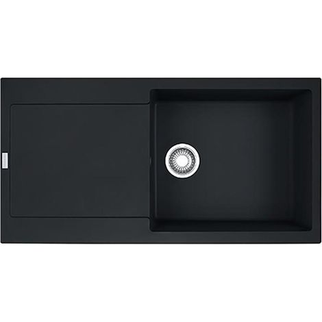 Franke Einbauspüle Maris MRG 611-97 XL Fragranit+ Black Matt, Excenterbedienung (Druckknopf) (1/3)