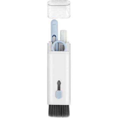 (sans Liquide)Kit de Nettoyage Clavier  6 en 1 Nettoyeur Clavier  Kit de Nettoyage PC  Brosse Multifonction avec Extracteur de Touches  Adapté pour Le Nettoyage de Casques,Claviers et Smartphones