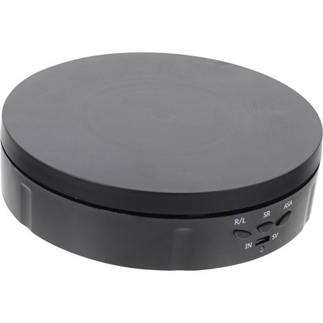 1 Jeu Table Rotative Automatique Porte-gobelet Support D'arbre Rotatif Tourneur Bijoux Tournants Stockage De Plateau Tournant Plaque Présentoir Tournant Étagère Pivot Black Abdos (1/5)
