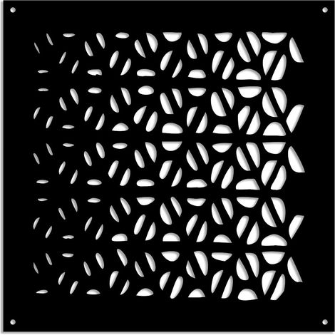 COFFEE - Panneau ajouré en PVC - Brise-soleil - Dimension : 98x98 cm - Couleur : noir