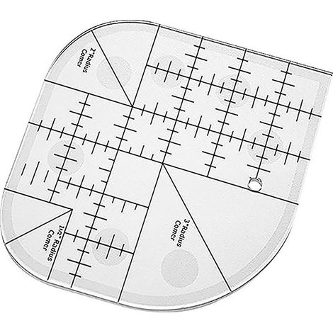 Lntyq Règle d'angle incurvée pour courtepointe, patchwork de couture  Modèles de couture à bords ronds, outils de patchwork pour fournitures de couture, maison, bureau