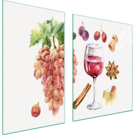 PLATO DE CRISTAL Y TABLA DE CORTAR 100x52 VINO (1/5)