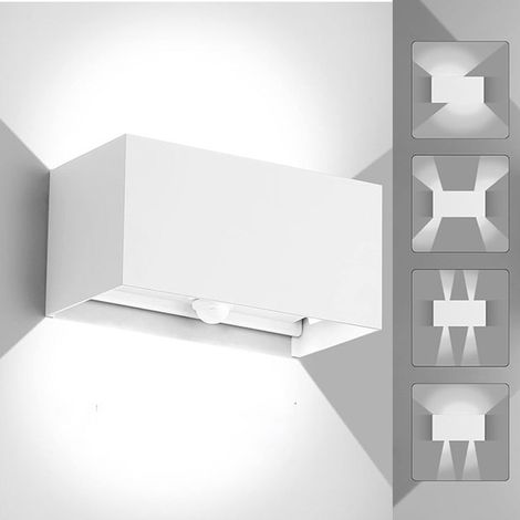 Applique murale à lumière blanche froide 24W, applique murale étanche extérieure à LED,Angle d'éclairage réglable (1/5)