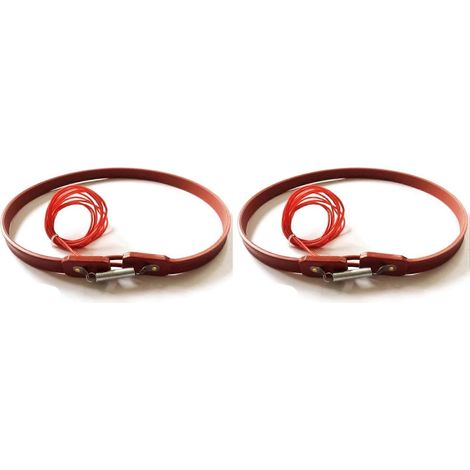 2 bandes chauffantes en silicone 220 V CA, largeur 15 mm, longueur 1 m, pour compresseur de climatiseur, courroie chauffante de carter, 75 W (1/5)