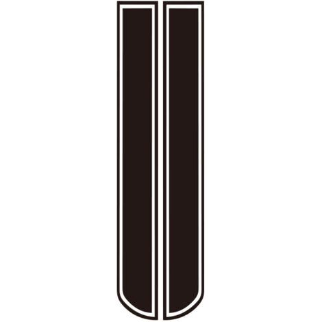 Autocollant de bande de capot de voiture, décoration de décalcomanie de modification voiture de course universelle, autocollant de démarrage de bande de capot imperméable (noir) (1/5)