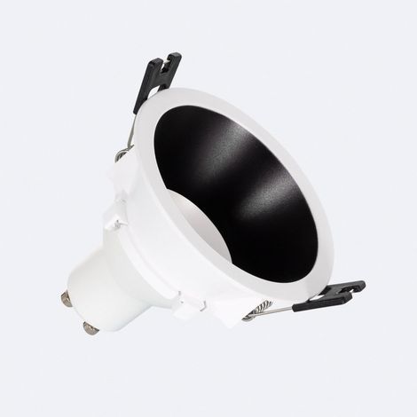 Downlight Einbaustrahler Konisch GU10 6W Schnitt Ø 75 mm PC No Flicker 6500K Schwarz Kaltweiß (1/2)