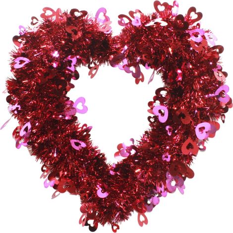 Guirlande En Forme De Cœur - 30 Cm - Décoration Pour Fête Des Amoureux Mariage Anniversaire - 1 Pièce (1/5)