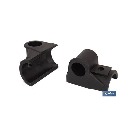 Cofan – Jeu de 2 roulements pour chariots élévateurs – Ø20mm – Nylon noir – Réduit les frottements – Compatible camions de construction