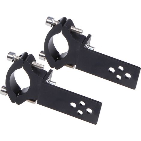 Lot de 2 colliers de serrage pour tube de fourche de moto - Installation horizontale/verticale - Montage de barre lumineuse LED - 22 mm-36 mm