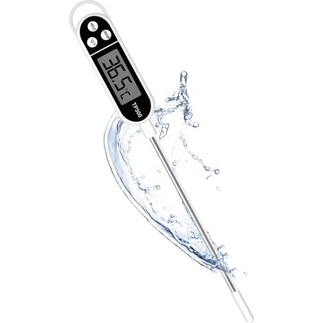 Jsdoin Thermometre Cuisine, LCD Longue Termometre Cuison, Thermometre Barbecue, Alimentaire Thermomètre Digital pour Patisserie BBQ Lait à Viande Culinaire (1/5)